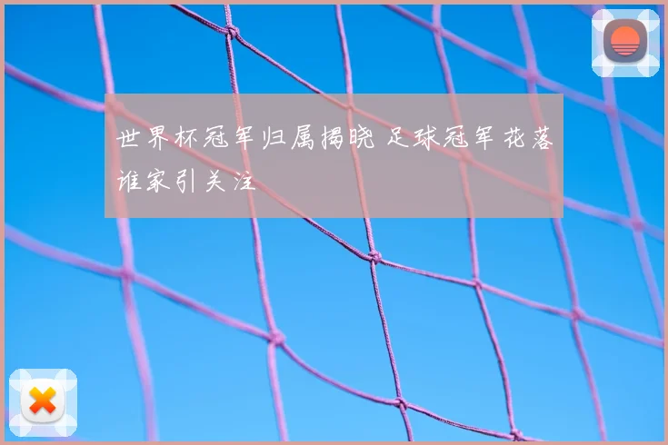 世界杯冠军归属揭晓 足球冠军花落谁家引关注